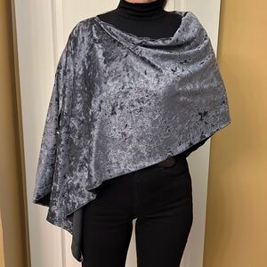 Chic Gray Velour Wrap